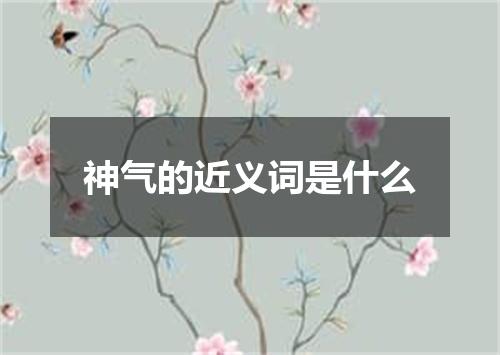 神气的近义词是什么