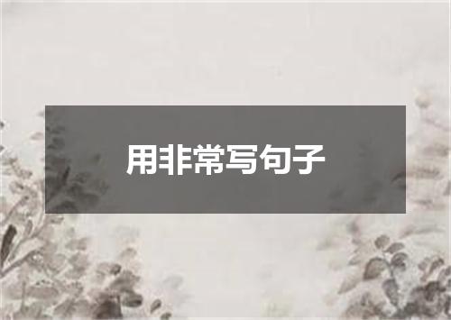用非常写句子