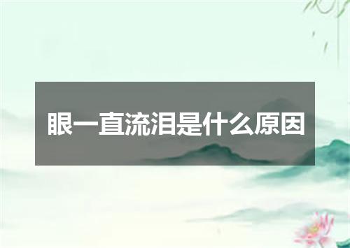 眼一直流泪是什么原因