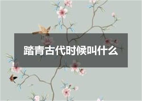 踏青古代时候叫什么