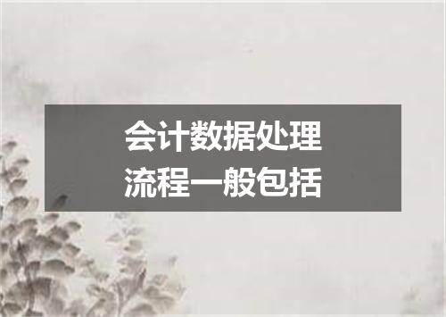 会计数据处理流程一般包括