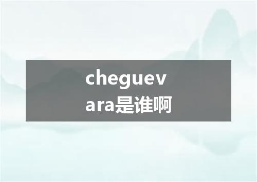 cheguevara是谁啊