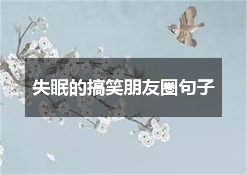 失眠的搞笑朋友圈句子