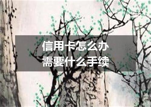 信用卡怎么办需要什么手续