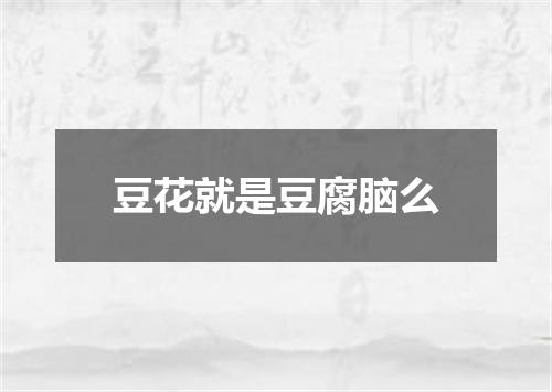 豆花就是豆腐脑么