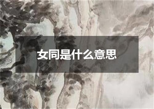 女同是什么意思