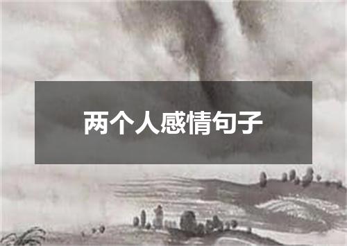 两个人感情句子