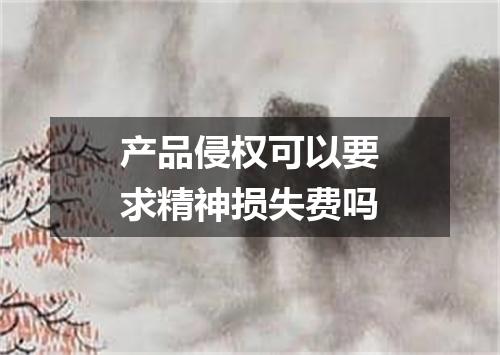 产品侵权可以要求精神损失费吗