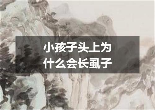 小孩子头上为什么会长虱子