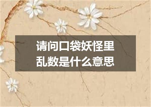 请问口袋妖怪里乱数是什么意思