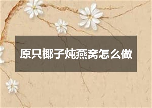 原只椰子炖燕窝怎么做