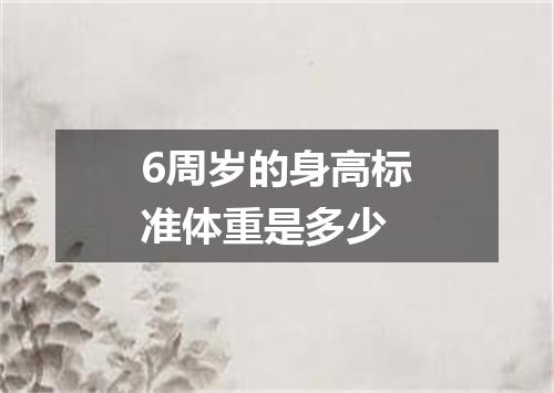 6周岁的身高标准体重是多少