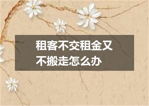 租客不交租金又不搬走怎么办