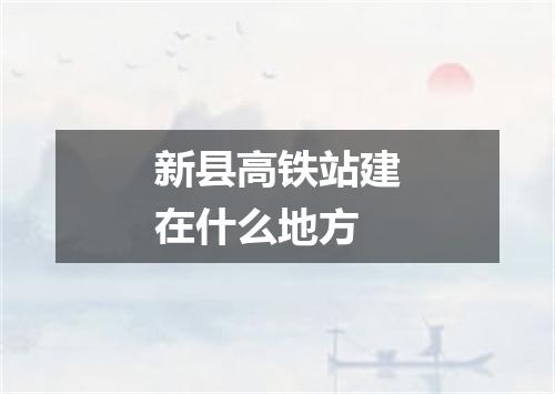 新县高铁站建在什么地方