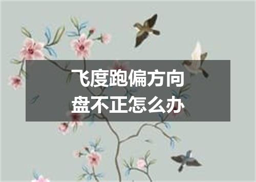 飞度跑偏方向盘不正怎么办