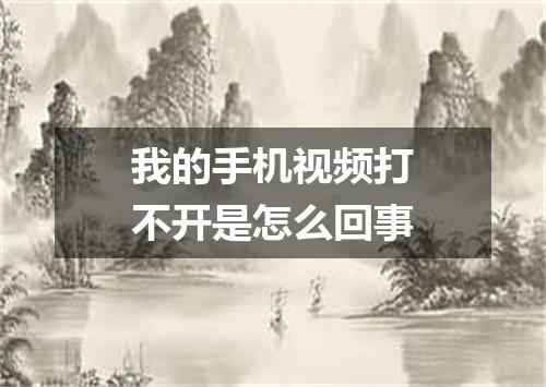我的手机视频打不开是怎么回事