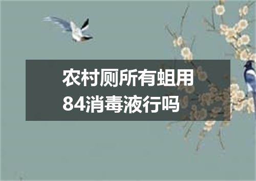 农村厕所有蛆用84消毒液行吗