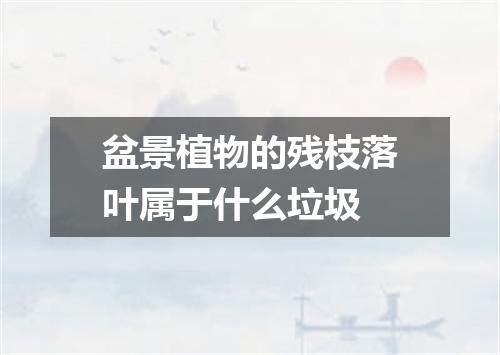 盆景植物的残枝落叶属于什么垃圾