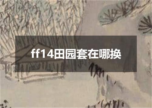 ff14田园套在哪换