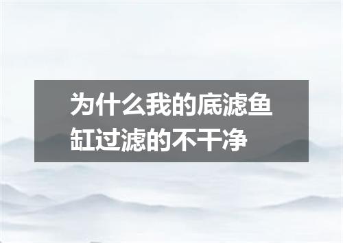 为什么我的底滤鱼缸过滤的不干净