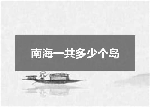 南海一共多少个岛
