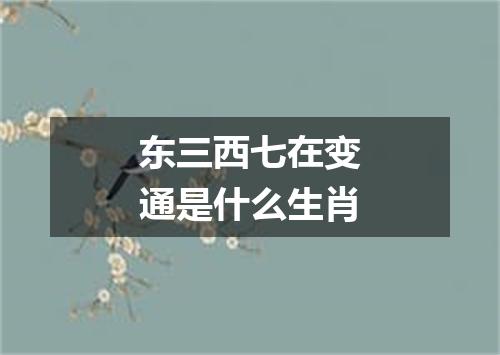 东三西七在变通是什么生肖