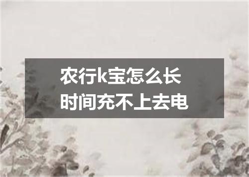 农行k宝怎么长时间充不上去电