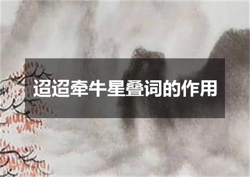 迢迢牵牛星叠词的作用