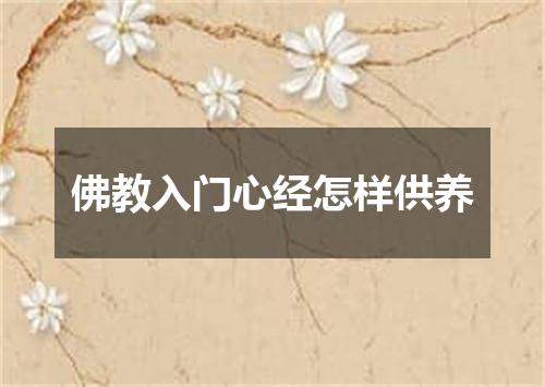 佛教入门心经怎样供养