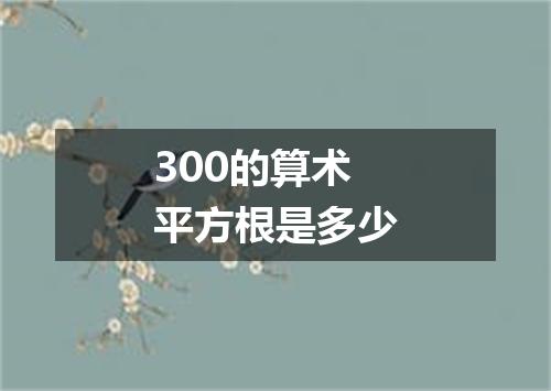 300的算术平方根是多少