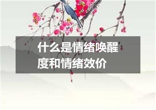 什么是情绪唤醒度和情绪效价