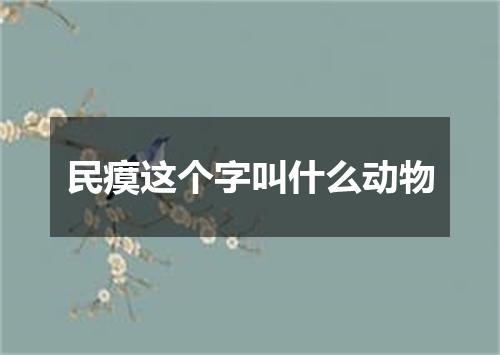民瘼这个字叫什么动物