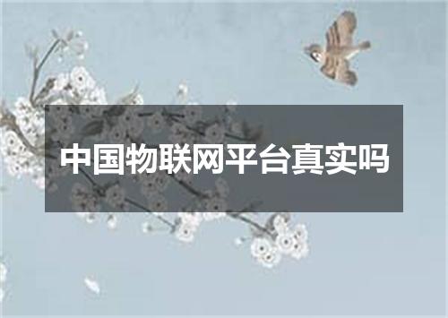 中国物联网平台真实吗