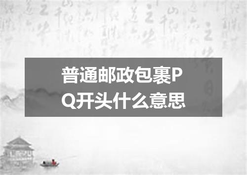 普通邮政包裹PQ开头什么意思