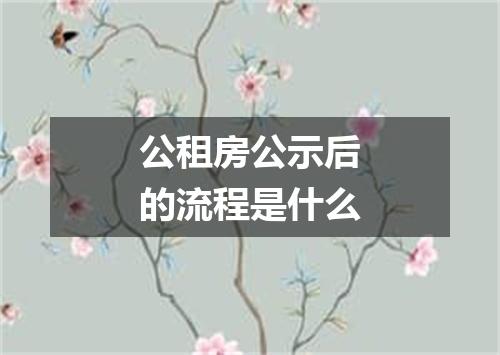 公租房公示后的流程是什么