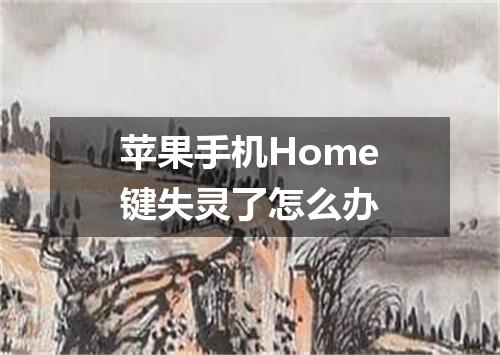 苹果手机Home键失灵了怎么办