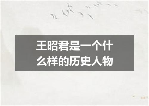 王昭君是一个什么样的历史人物