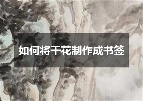 如何将干花制作成书签