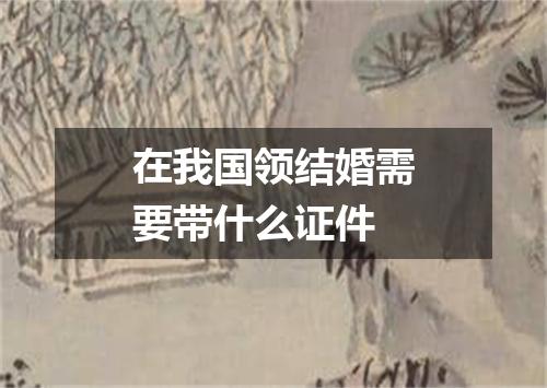 在我国领结婚需要带什么证件