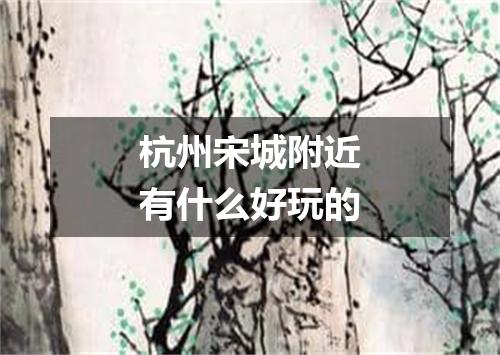 杭州宋城附近有什么好玩的