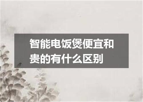 智能电饭煲便宜和贵的有什么区别