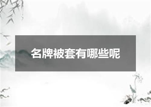 名牌被套有哪些呢