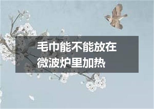 毛巾能不能放在微波炉里加热