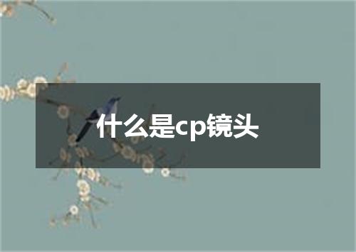 什么是cp镜头