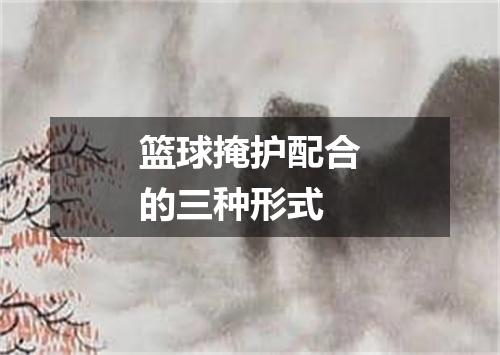 篮球掩护配合的三种形式