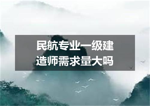 民航专业一级建造师需求量大吗