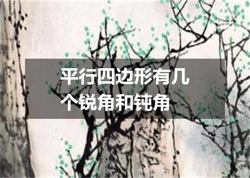 平行四边形有几个锐角和钝角