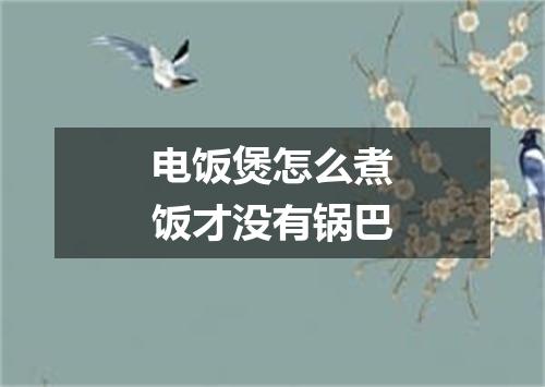 电饭煲怎么煮饭才没有锅巴