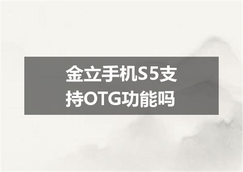 金立手机S5支持OTG功能吗