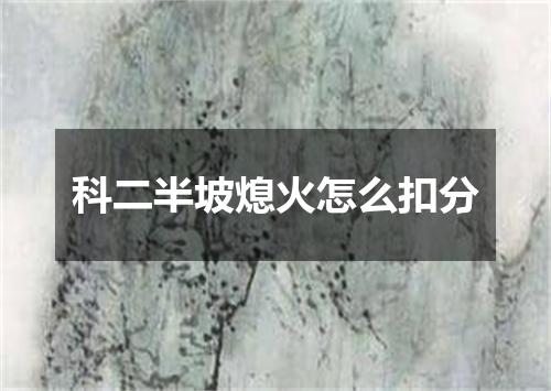 科二半坡熄火怎么扣分